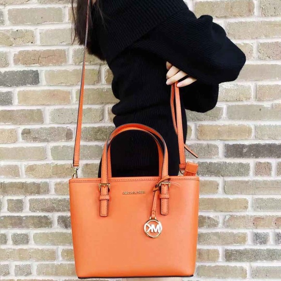 NWT Michael Kors Satchel & Crossbody Orange - Picture 4 of 6